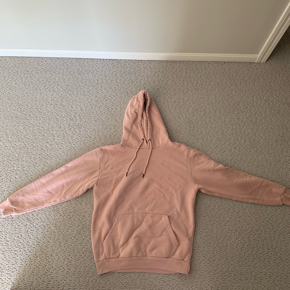 Men’s Zara Hoodie size USA large. Light pink. Fit is closer to a medium.